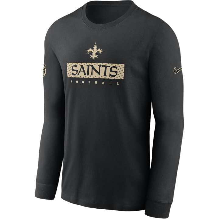 Nike Nike New Orleans Saints Sideline Team Issue Men's Nike Dri-FIT Nfl Long-Sleeve T-Shirt