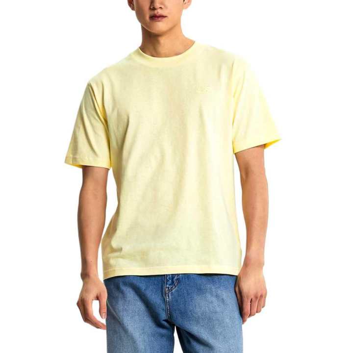 New Balance New Balance UNI PREMIUM LOGO T Shirt Men's Light Yellow