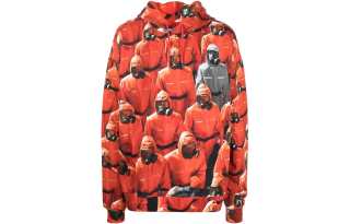 424 Sweatshirts Men's Red Hooded Moderate Regular
