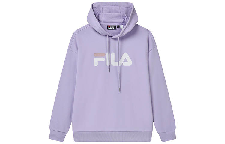 FILA Sweatshirts Unisex Numbers Lavender Hooded Moderate Regular