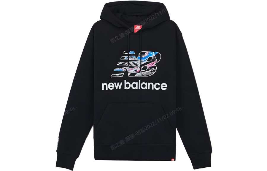 New Balance New Balance Sweatshirts Men's Black Hooded Moderate Plus Size