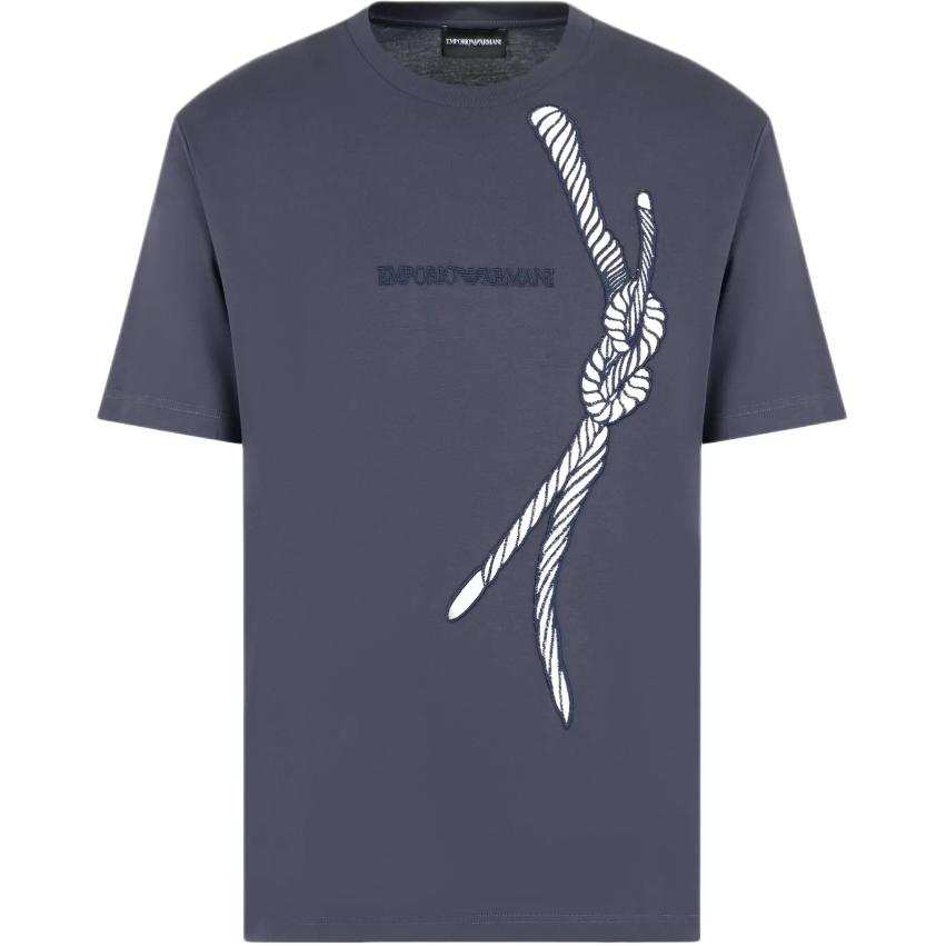 EMPORIO ARMANI Jersey T shirt With Rope Embroidery And Asv Logo