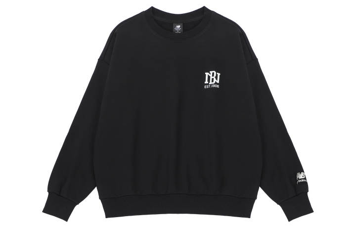 New Balance New Balance Sweatshirts Men's Black Crew Neck Moderate Regular
