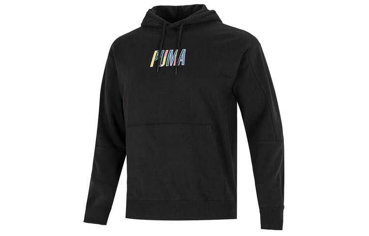 PUMA PUMA Colorful Logo Sweatshirt Men's Black