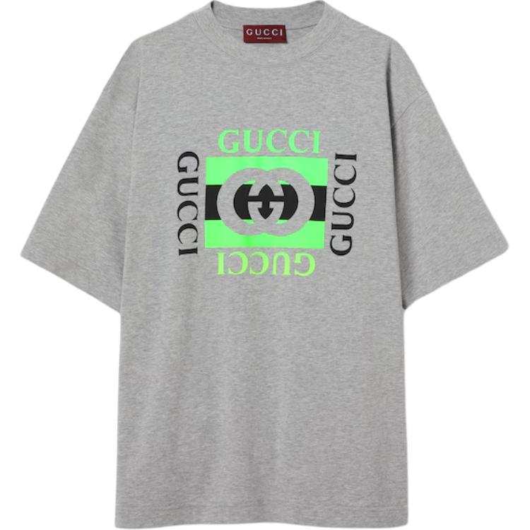 GUCCI Printed Cotton Jersey T shirt