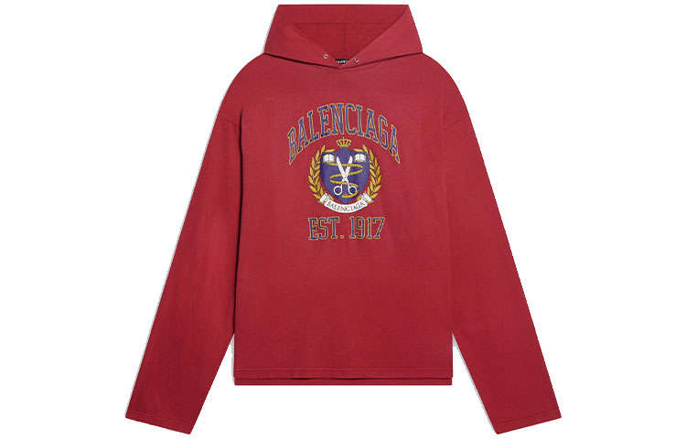 Balenciaga Sweatshirt Loose Fit Men's Red