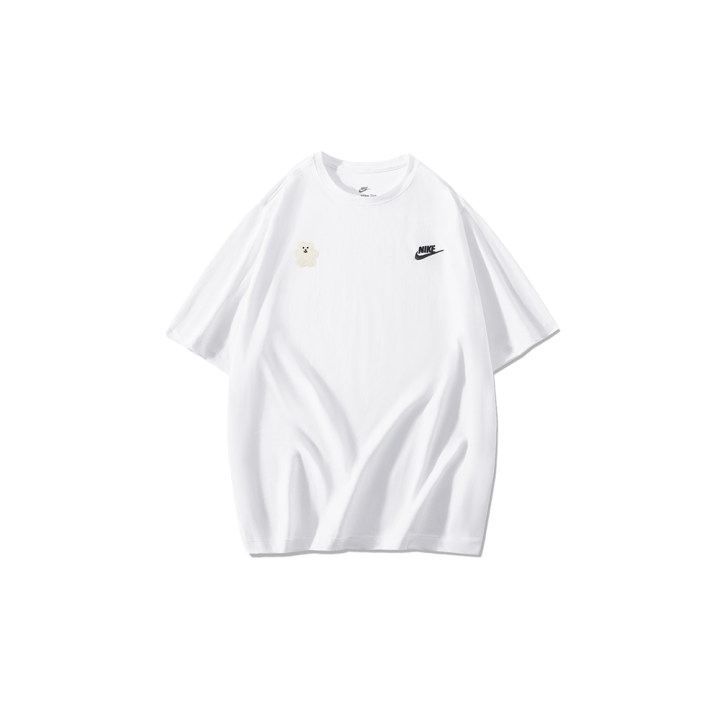 Nike Nike T Shirts Men's White Crew Neck Moderate Straight Fit