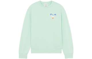Maison Kitsune Sweatshirts Unisex Green Crew Neck Moderate Regular