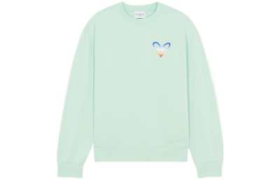 Maison Kitsune Sweatshirts Unisex Green Crew Neck Moderate Regular
