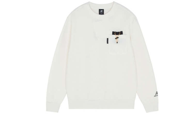 New Balance New Balance Sweatshirts Men's White Crew Neck Moderate Regular