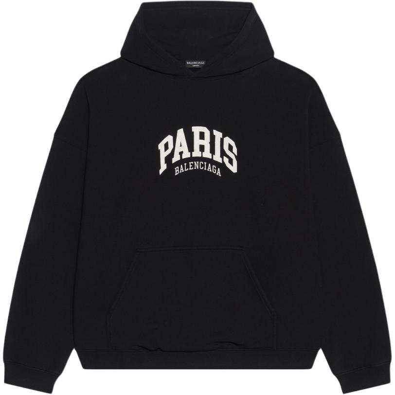 Balenciaga Mens Cities Paris Wide Fit Hoodie