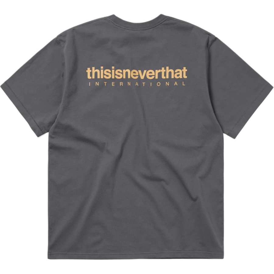 Thisisneverthat Thisisneverthat T Shirts Unisex Dark Gray Crew Neck Moderate