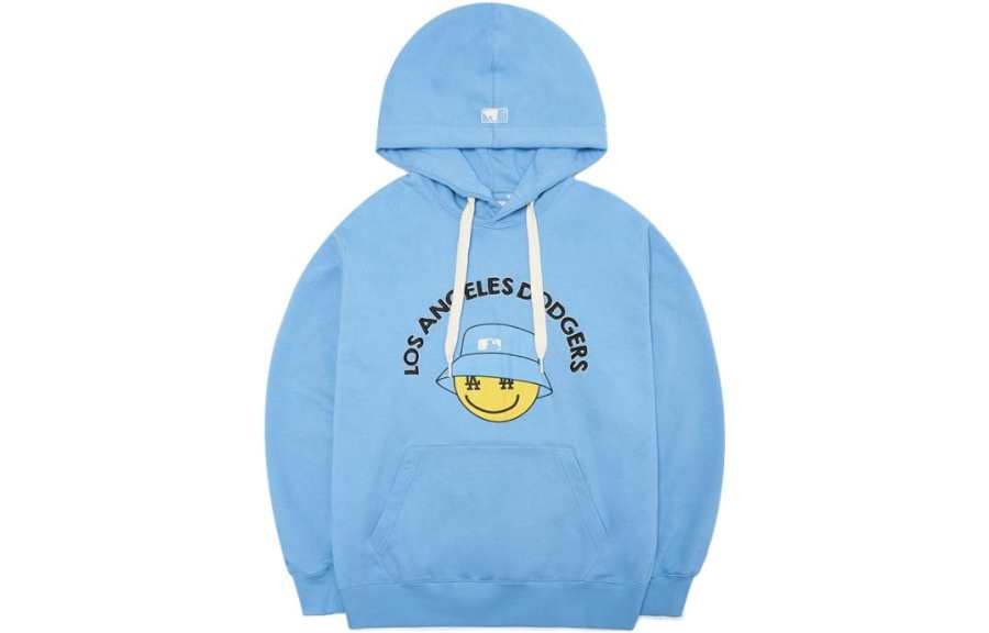 MLB MLB Los Angeles Dodgers Sweatshirts Unisex Blue Hooded Moderate Regular