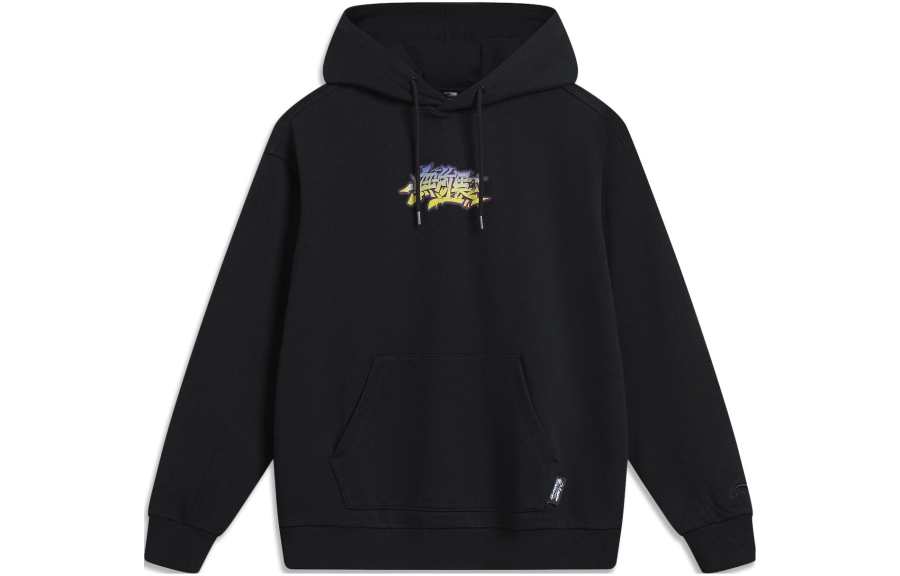 Li-Ning Li Ning Sweatshirts Unisex Black Hooded Moderate Regular