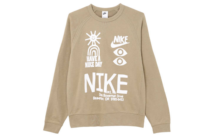Nike Nike Sweatshirts Men's Khaki Crew Neck Moderate Regular