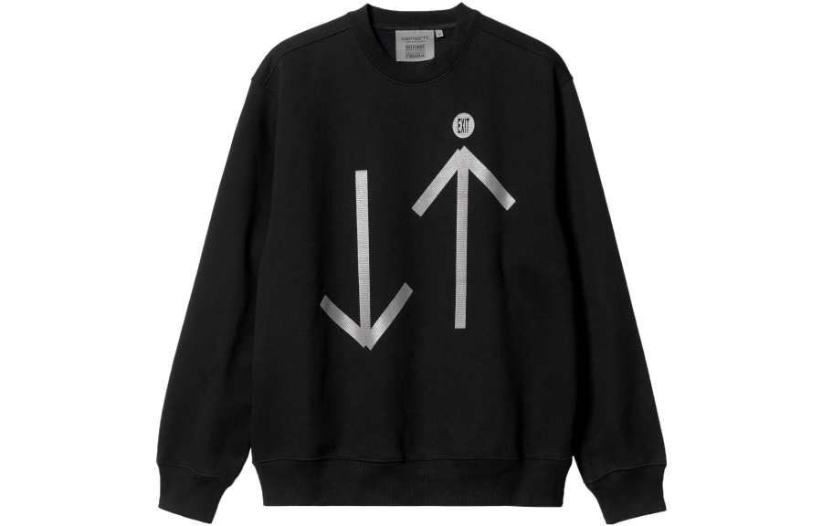 Carhartt WIP Sweatshirts Men's Black Crew Neck Moderate Other