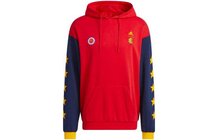 Adidas Adidas Sweatshirts Unisex Red Hooded Moderate Regular