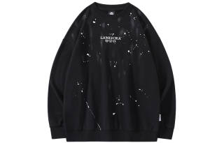 LAMLICKA Sweatshirts Unisex Black Crew Neck Moderate