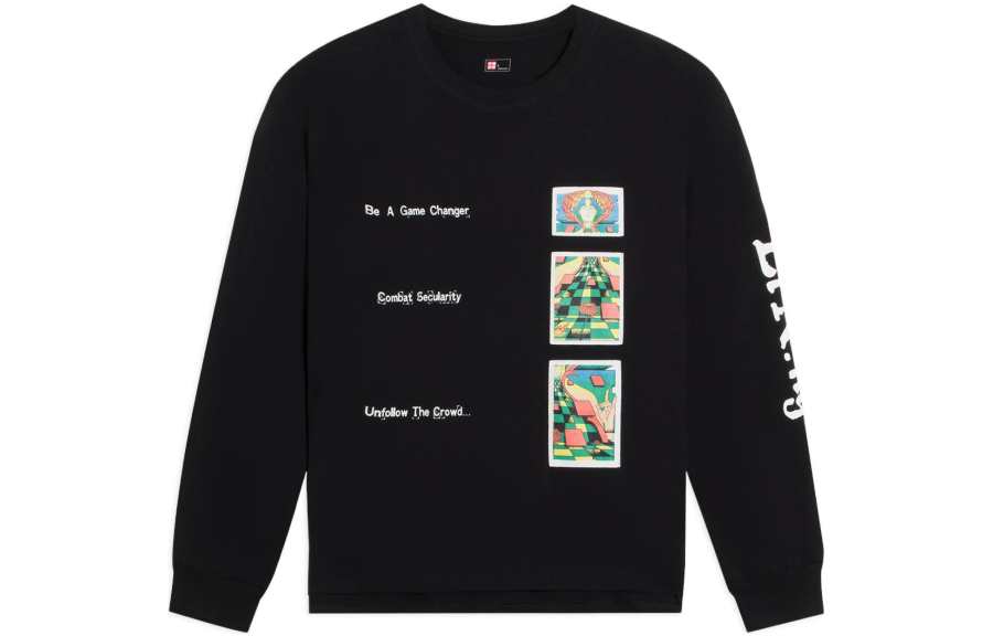 Li-Ning Li Ning Sweatshirts Unisex Black Crew Neck Moderate Regular