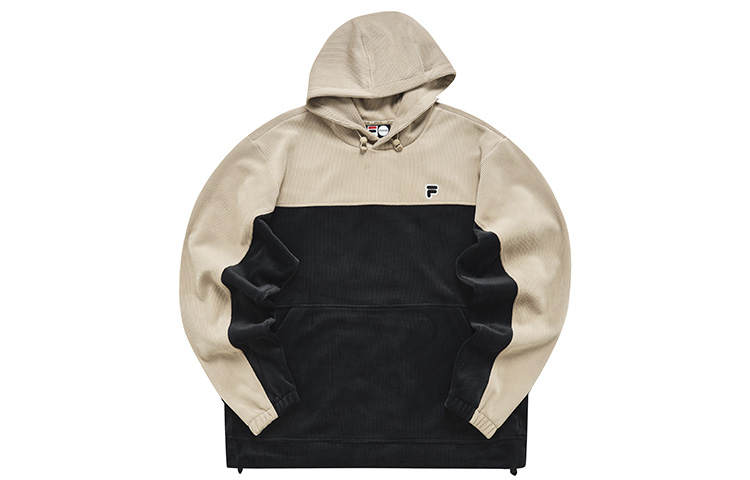 FILA FUSION Sweatshirts Men's Ecru Camel Hooded Moderate Regular