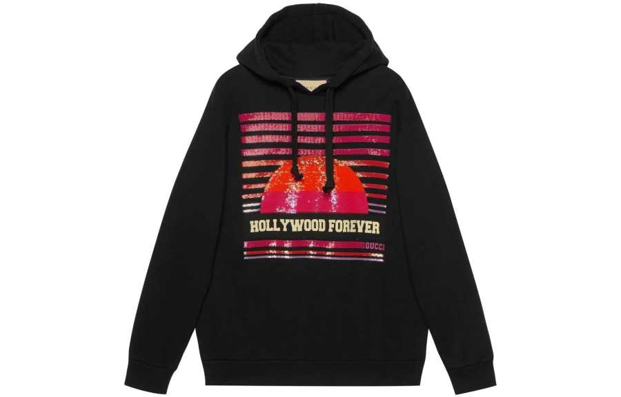 GUCCI 【Previous Season】sequinned drawstring hoodie