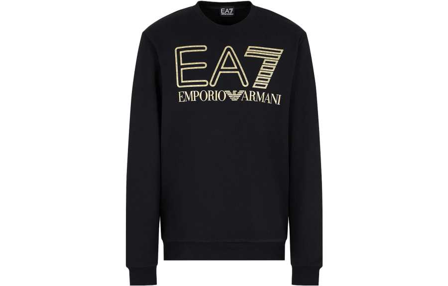EMPORIO ARMANI 【Previous Season】foiled logo-print cotton sweatshirt