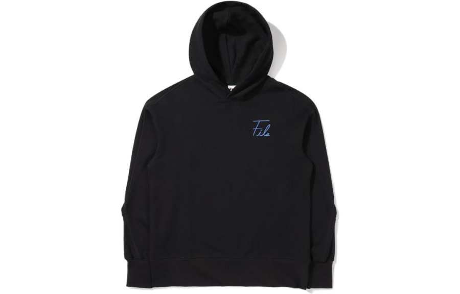 FILA Sweatshirts Men's Black Hooded Moderate Regular