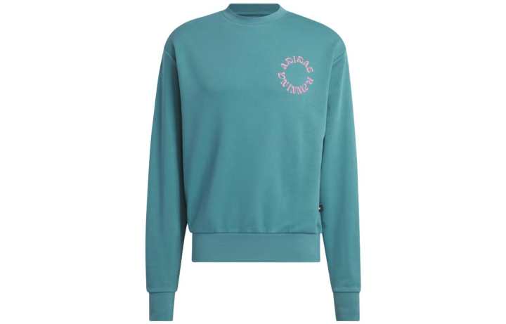 Adidas Adidas Sweatshirts Unisex Turquoise Crew Neck Moderate Regular