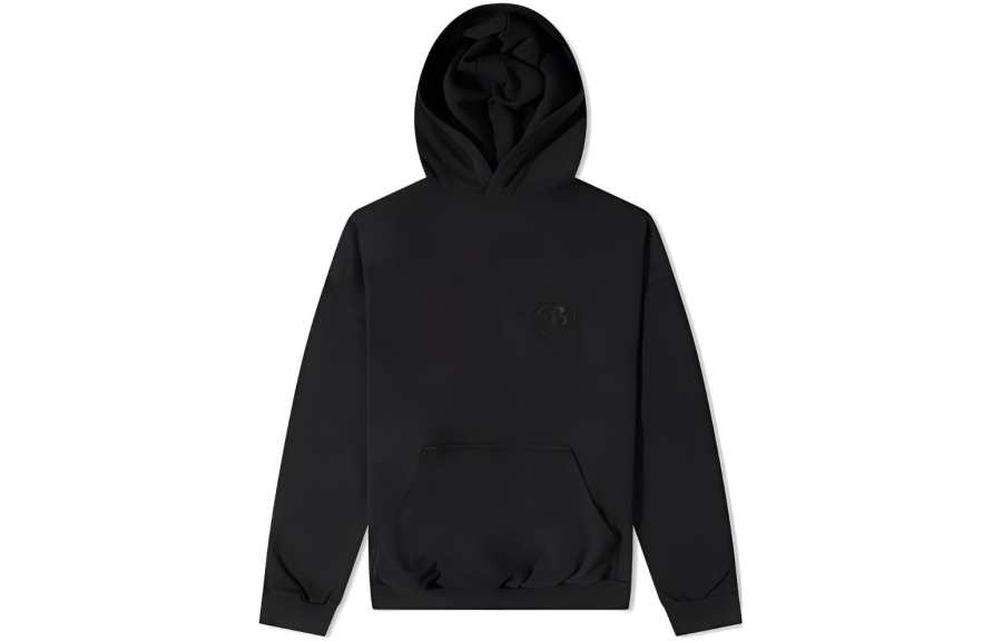 Balenciaga Sweatshirts Men's Black Hooded Moderate Regular