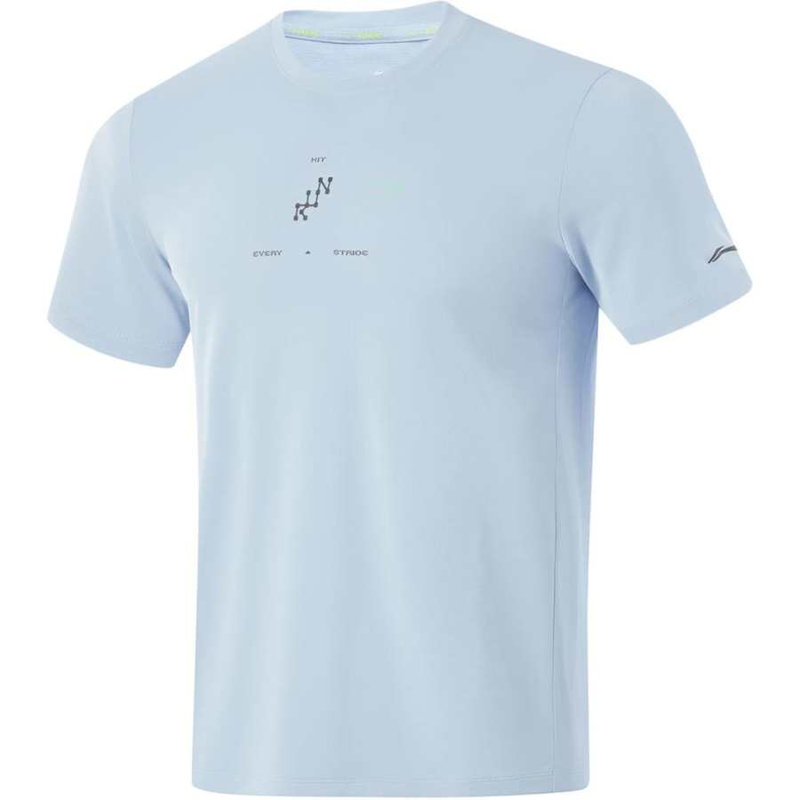 Li-Ning Li Ning Running Collection T Shirt Men's Clear Sky Blue