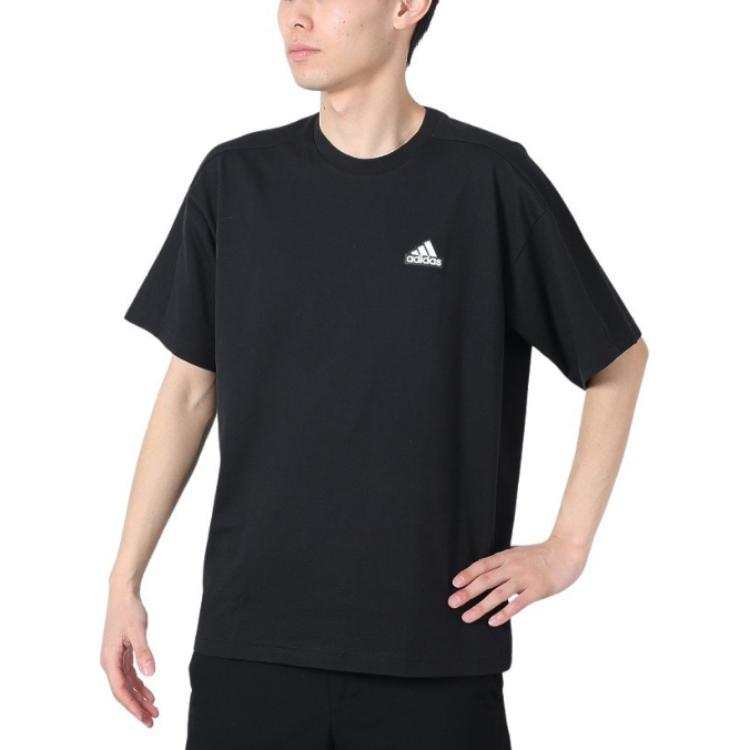 Adidas Adidas T Shirts Men's Black Crew Neck Moderate