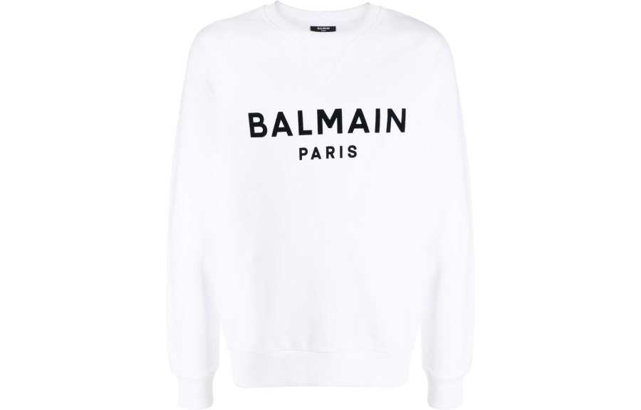 BALMAIN logo-print raglan-sleeve sweatshirt