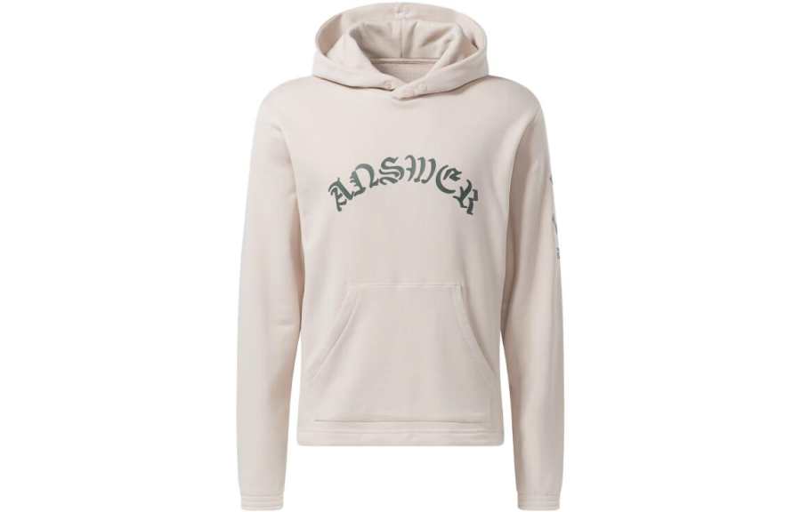 Reebok Sweatshirts Unisex Ecru Hooded Moderate Regular