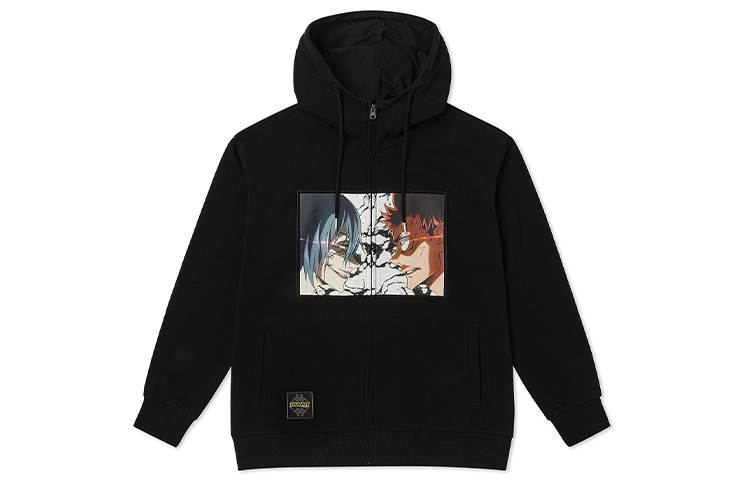 Kappa Sweatshirts Unisex Black 990 Hooded Moderate Regular
