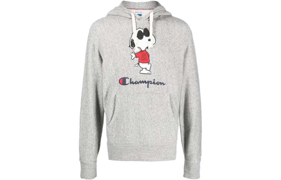 Champion Sweatshirts Men's Gray Hooded Moderate Regular