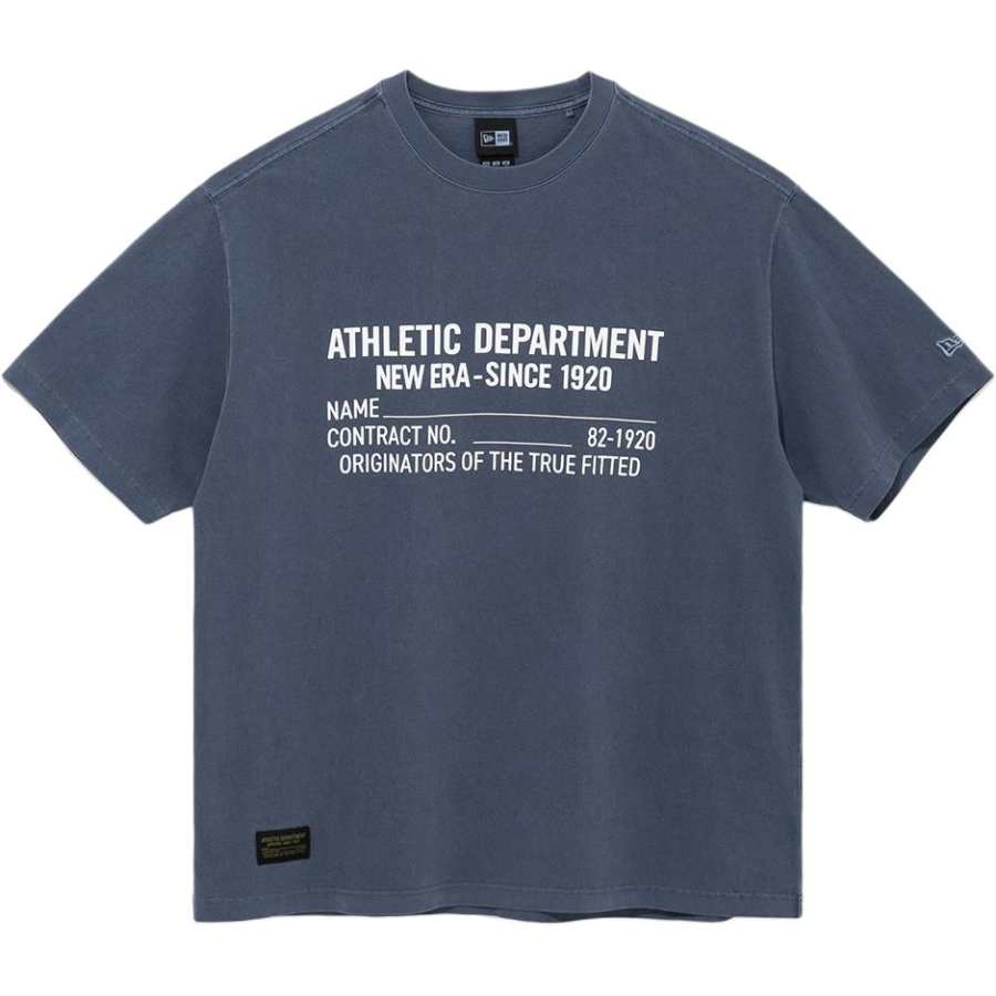 New Era T Shirts Unisex Blue Crew Neck