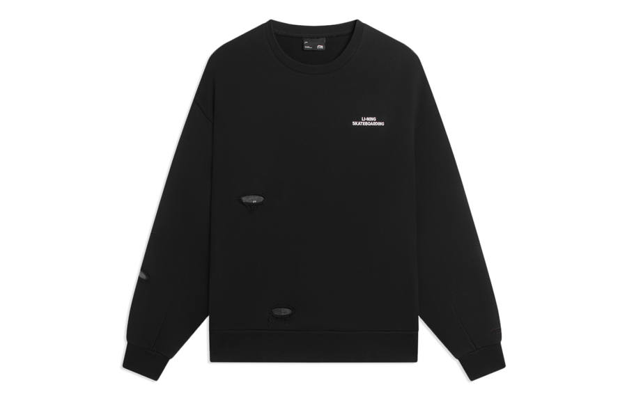 Li-Ning Li Ning Sweatshirts Men's Black Crew Neck Moderate Other