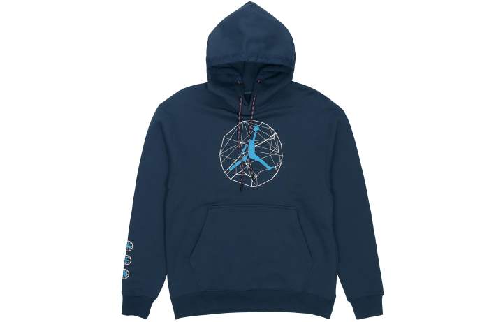 Jordan Jordan Sweatshirts Men's Military Arsenal Deep Sea Blue Hooded Moderate Regular