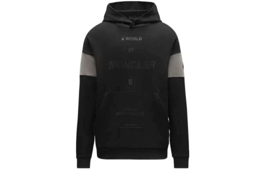 Moncler Sweatshirts Men's Black Hooded Moderate Other