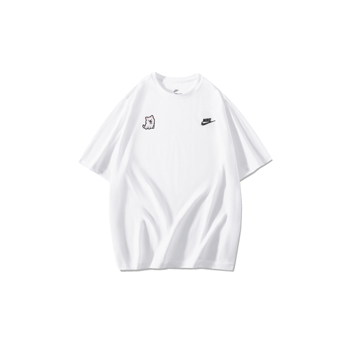 Nike Nike T Shirts Men's White Crew Neck Moderate Straight Fit