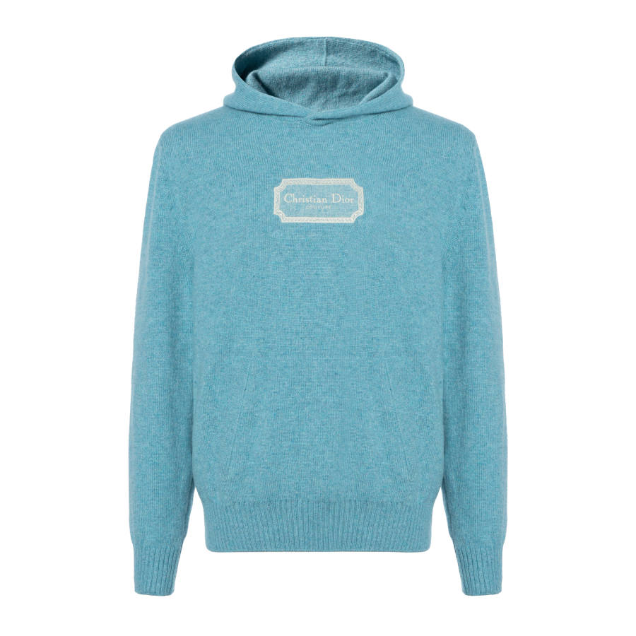 DIOR Homme Logo Patch Long Sleeved Hoodie