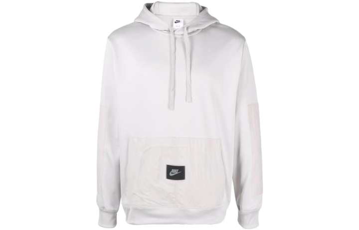 Nike Nike Sweatshirts Men's Gray White Hooded Moderate Regular