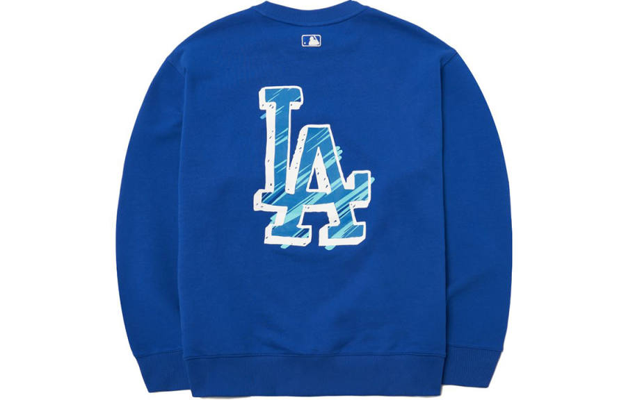 MLB MLB Base Logo Sweatshirts Unisex Blue Crew Neck Moderate Regular