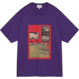 Cav Empt T Shirts Men's Purple Crew Neck Moderate Straight Fit