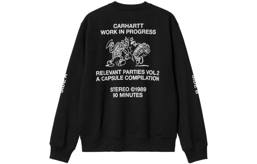 Carhartt WIP Sweatshirts Men's Black Crew Neck Moderate