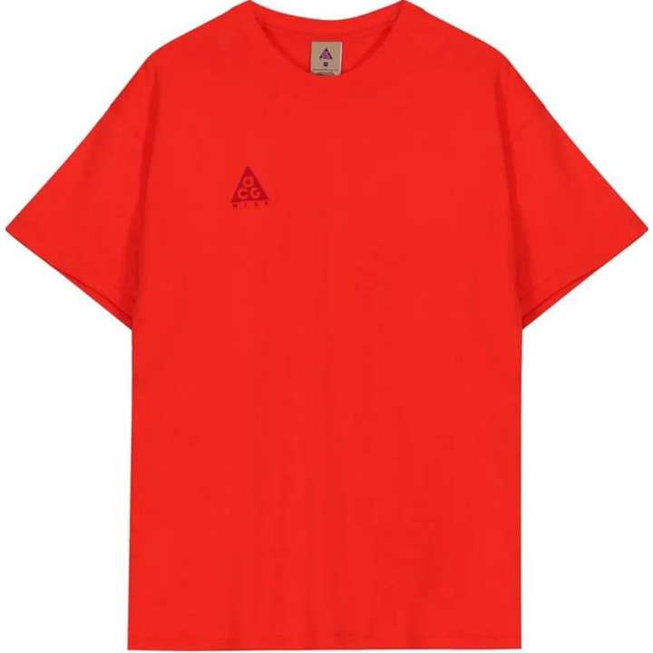 Nike Nike T Shirts Men's Red Crew Neck Moderate Straight Fit