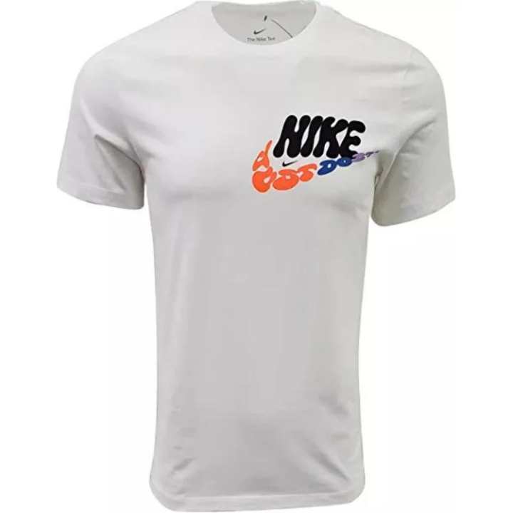 Nike Nike T Shirts Men's White Crew Neck Moderate Straight Fit