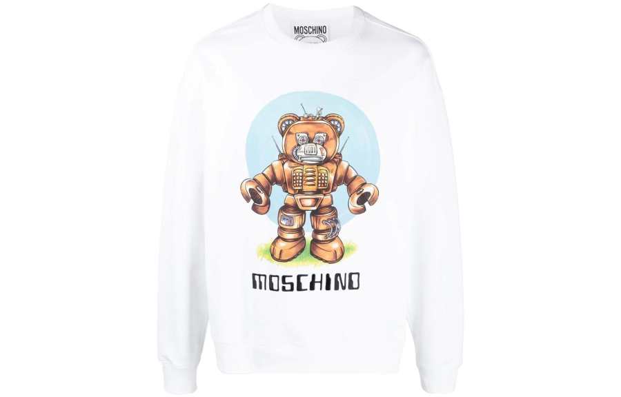 MOSCHINO Robot Bear Long Sleeved Sweatshirt