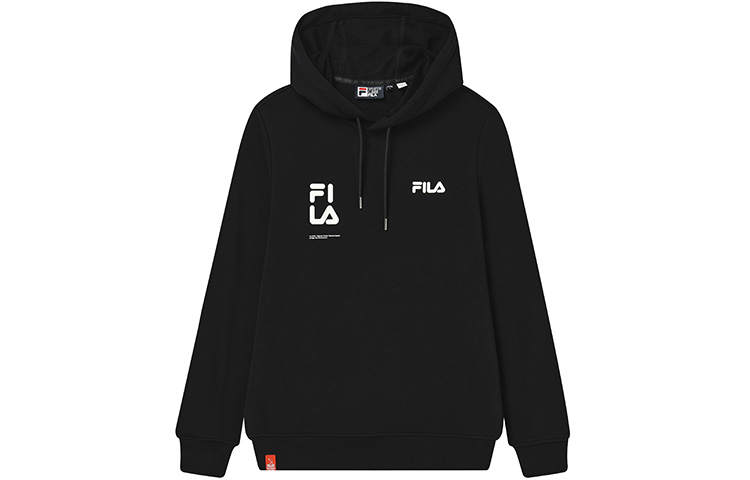 FILA Sweatshirts Men's Jet Black Hooded Moderate Regular