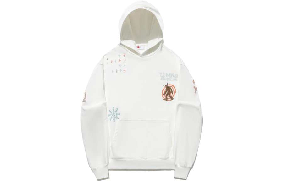 Li-Ning Li Ning Sweatshirts Unisex Ivory Hooded Moderate Regular